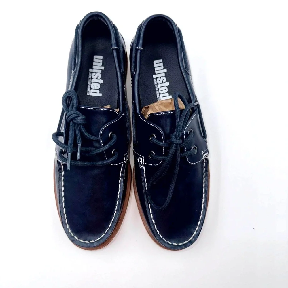 Unlisted Stanton Boat Kenneth Cole Shoes‎ Men's 8M Navy • Great Cond • NEW Tag
